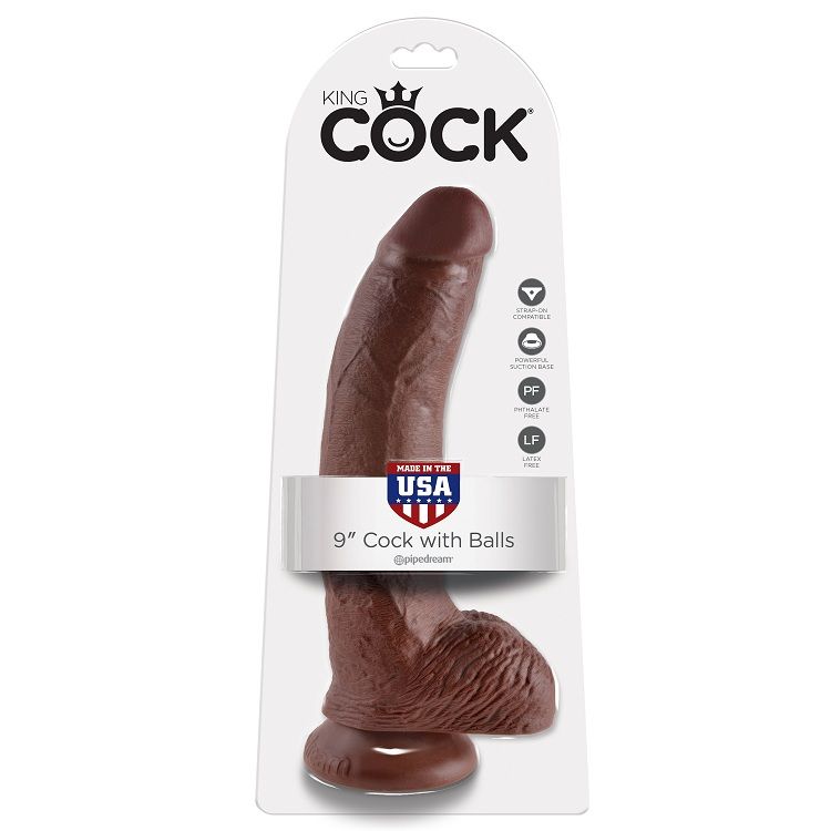 King Cock-Dildo 22.9 Cm Maro cu Testicule-Ventuza 2 King Cock-Dildo 22.9 Cm Maro cu Testicule-Ventuza — PIPEDREAMS · Dildo & Stimulatoare (imaginea 4)