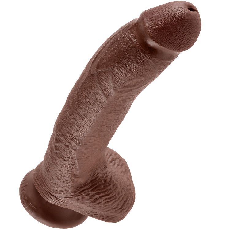King Cock-Dildo 22.9 Cm Maro cu Testicule-Ventuza 4 King Cock-Dildo 22.9 Cm Maro cu Testicule-Ventuza — PIPEDREAMS · Dildo & Stimulatoare