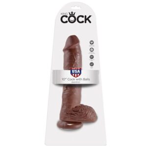 King Cock-Dildo 25.4 Cm, Maro cu Testicule-Ventuza 9 King Cock-Dildo 25.4 Cm, Maro cu Testicule-Ventuza - imagine 4