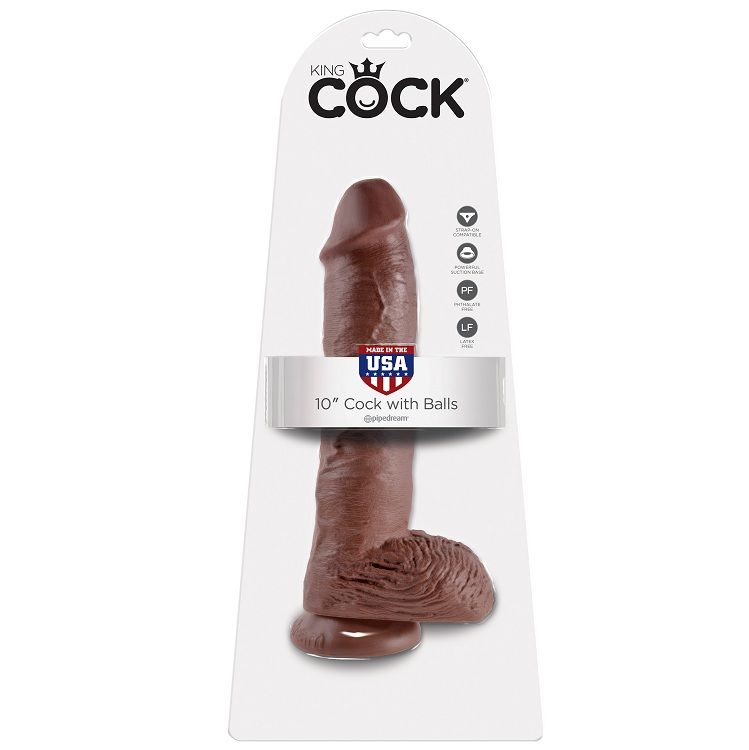 King Cock-Dildo 25.4 Cm, Maro cu Testicule-Ventuza 4 img 29653 df05e3941ea2fc4a7eb54cd1c82ef0c3 1