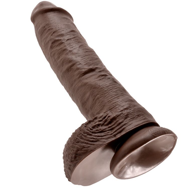 King Cock-Dildo 25.4 Cm, Maro cu Testicule-Ventuza 2 img 29657 859c7419220131451ee403d54b64913b 1