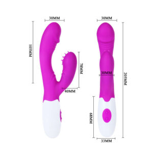 High Tech-Vibrator Stimulator Andre Lila/Alb-Silicon - imagine 6