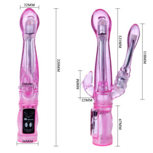 Baile Vibrators-Vibrator Flexibil cu Stimulator Anal-5 Trepte - imagine 4