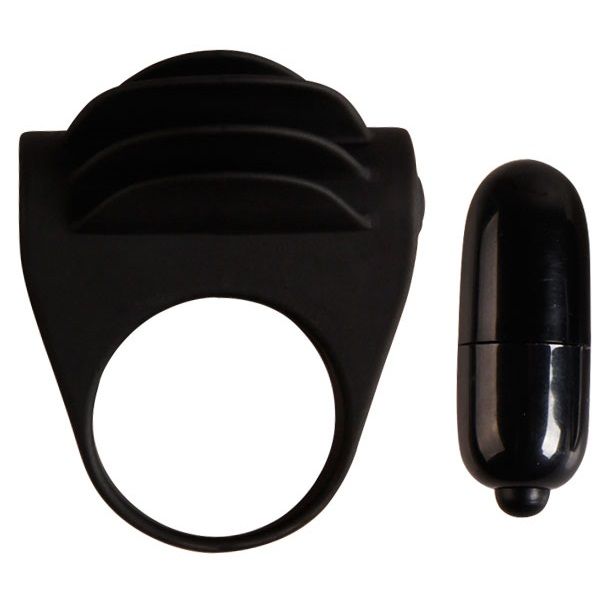 For Him-Chester Black Inel Vibrator-Silicon 1 For Him-Chester Black Inel Vibrator-Silicon — PRETTY LOVE · Inele & Mansoane Penis