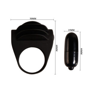 For Him-Chester Black Inel Vibrator-Silicon 15 For Him-Chester Black Inel Vibrator-Silicon — PRETTY LOVE · Inele & Mansoane Penis (imaginea 6)
