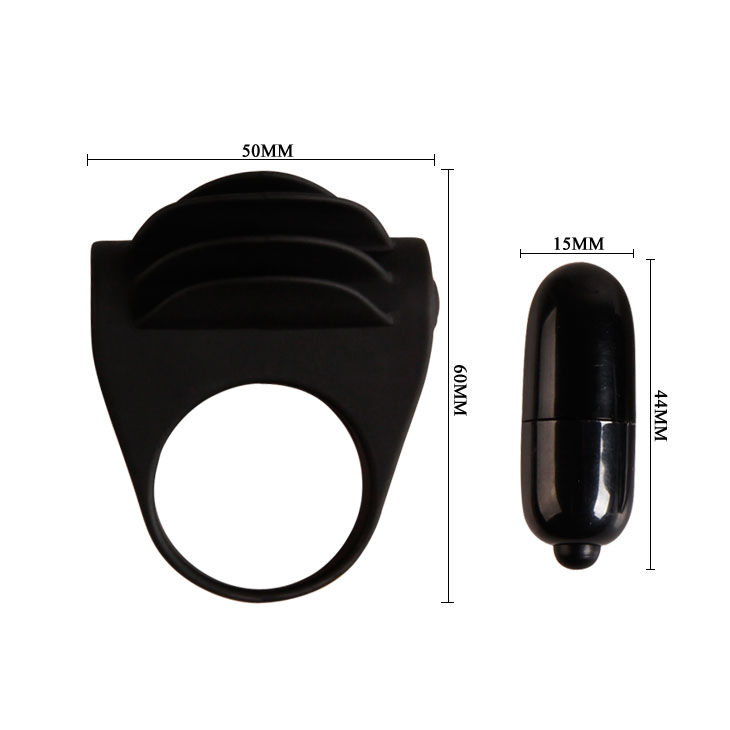For Him-Chester Black Inel Vibrator-Silicon 6 For Him-Chester Black Inel Vibrator-Silicon — PRETTY LOVE · Inele & Mansoane Penis (imaginea 6)