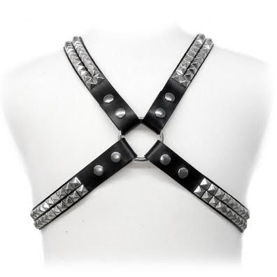Leather Body-Ham din Piele cu Ținte Piramidale 1 img 34179 4c88de4f7ef5952acf7da973f76b9e93 1