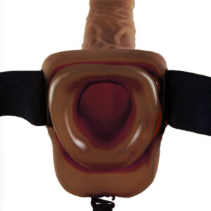 Fetish Fantasy Series-Strap-on Gol 22.9cm cu Testicule, Maro-PVC 11 Fetish Fantasy Series-Strap-on Gol 22.9cm cu Testicule, Maro-PVC - imagine 5