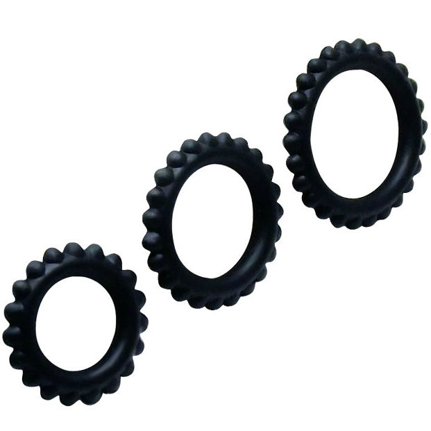 Baile For Him-Titan Set 3PCS Inel Penis Negru 2.8 + 2.4 + 1.9 cm 1 img 41866 42d9c4e1e51af373cfb3080c3b383287 1