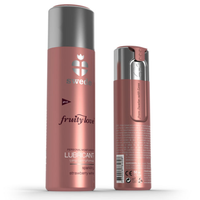 Swede-Fruity Love Lubrifiant Vin Spumant cu Căpșuni 50 Ml 1 img 44799 234f2790372e441b31f14d6157662f4b 1
