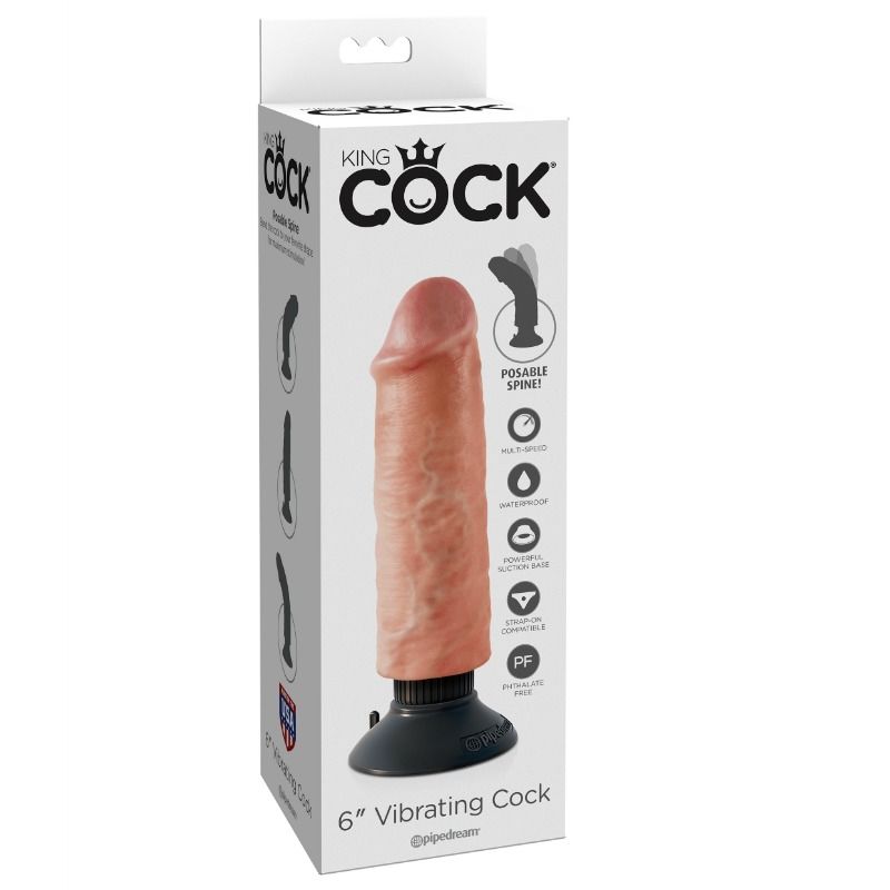 King Cock-Vibrator Penis Superrealist 15.24 Cm Flesh-Waterproof 7 img 44999 e376babc112a0ce01704f6c69bf1ee5f 1