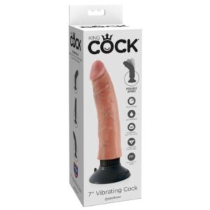 King Cock-17.78 cm Vibrator Penis Realist Flesh-Waterproof 15 King Cock-17.78 cm Vibrator Penis Realist Flesh-Waterproof - imagine 7