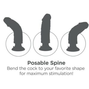 King Cock-17.78 cm Vibrator Realist cu Testicule Flesh-Waterproof 13 King Cock-17.78 cm Vibrator Realist cu Testicule Flesh-Waterproof - imagine 5