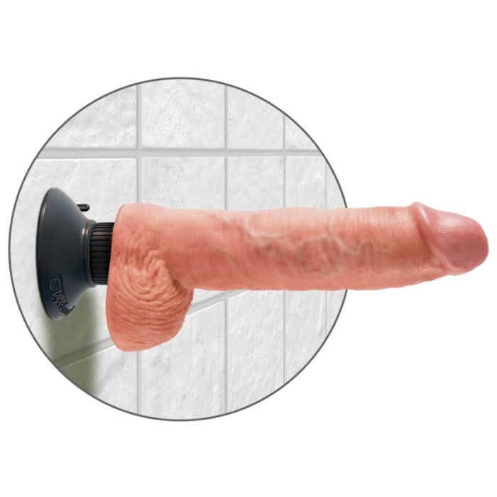 King Cock-25.5 Cm Vibrator Penis cu Testicule, Negru-Waterproof 3 img 45086 86c2f230bb225b951f429d64e1dd4f43 1