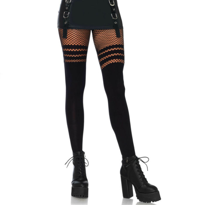 Leg Avenue Hosiery-Pantyhose fără Cusături cu Dungi Fishnet, One 1 img 45505 f5698ac2c72d4b77064b1f42560f11f4 1