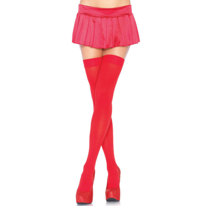 Leg Avenue Hosiery-Ciorapi Peste Genunchi Nylon Roșii 1 img 45566 b27866ce97d12ebec2a41863171879cb 1