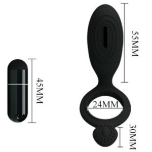 For Him-Ethel Inel Vibrator cu Stimulator-Silicon 16 For Him-Ethel Inel Vibrator cu Stimulator-Silicon - imagine 6