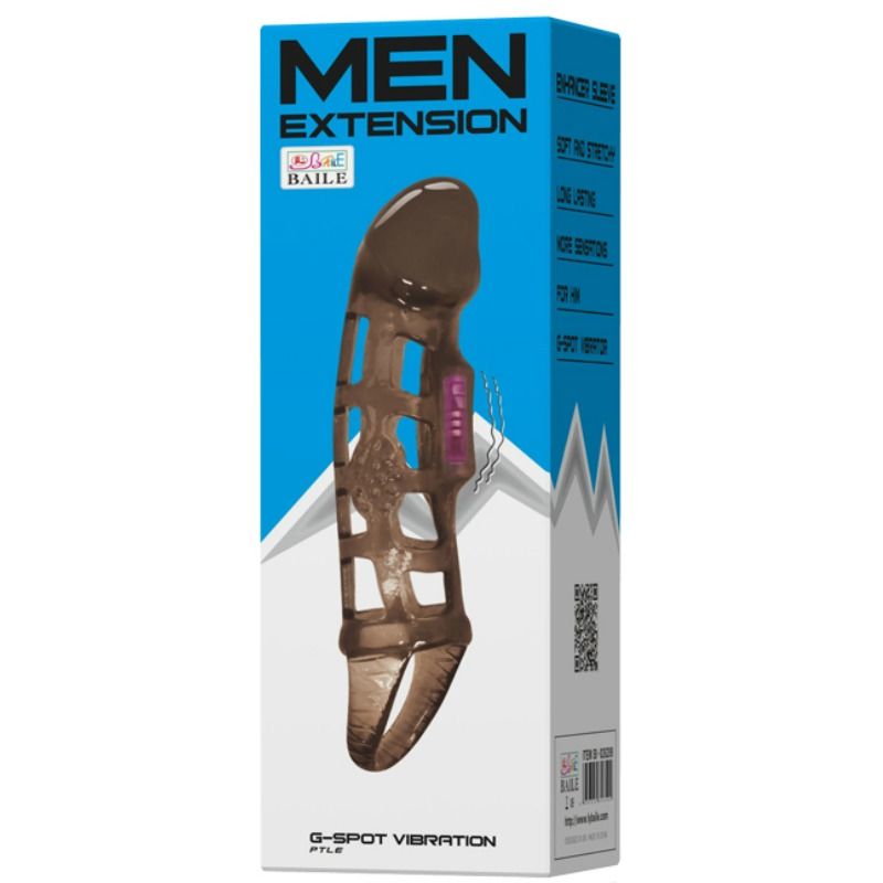 Baile For Him-Extensie Manson pentru Penis cu Vibrație și Curea 2 img 50035 dca32aa00d79508e6762e295d4665f23 1
