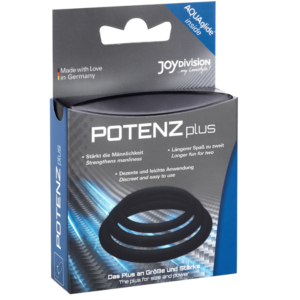 Joydivision Potenzduo-Plus 3 Set Inele Negre - S, M, L-Silicon - imagine 3
