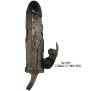 Baile For Him-Brave Man Husă pentru Penis cu Iepuraș Negru 16.5 Cm - imagine 5