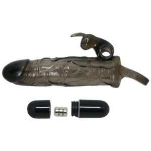 Baile For Him-Brave Man Husă pentru Penis cu Iepuraș Negru 16.5 Cm - imagine 4