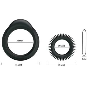 Baile For Him-Kit 2 Inele din Silicon Ring Manhood - imagine 4