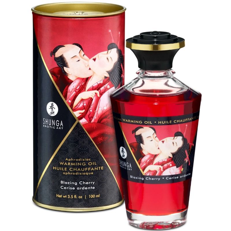 Shunga - Ulei de Masaj Efect Încălzitor Aromă Cireșe Intensă 100 Ml 1 img 54962 fc36f220815558a6ae68bbd49ae23b02 1