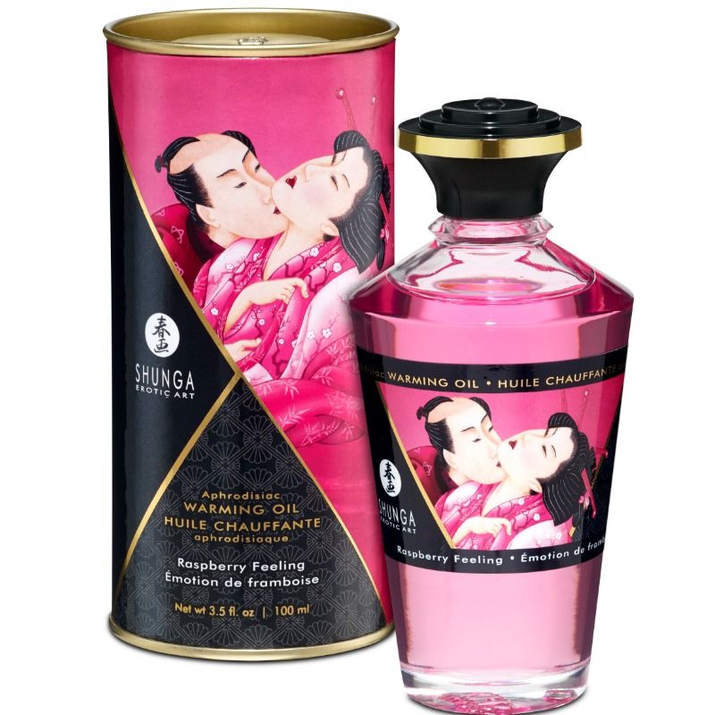 Shunga - Ulei de Masaj Efect Cald Aromă Intensă de Zmeură 100 Ml 1 img 54965 487a05de68b3f062ad9cb22efc038f51 1