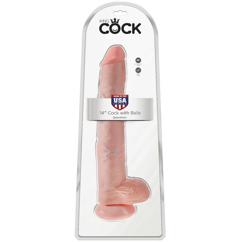 King Cock-Dildo cu Testicule 35.6 Cm Flesh-Ventuza 2 img 56359 254e4f5f995accb34bea73d7e3a72f58 1