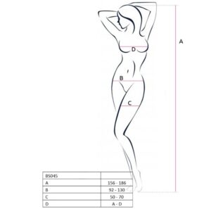 Passion Woman-Woman BS045 Bodystocking Negru One Size 4 Passion Woman-Woman BS045 Bodystocking Negru One Size - imagine 2