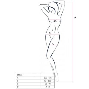 Passion Woman Bodystockings-Woman BS031 Bodystocking Alb One Size - imagine 2