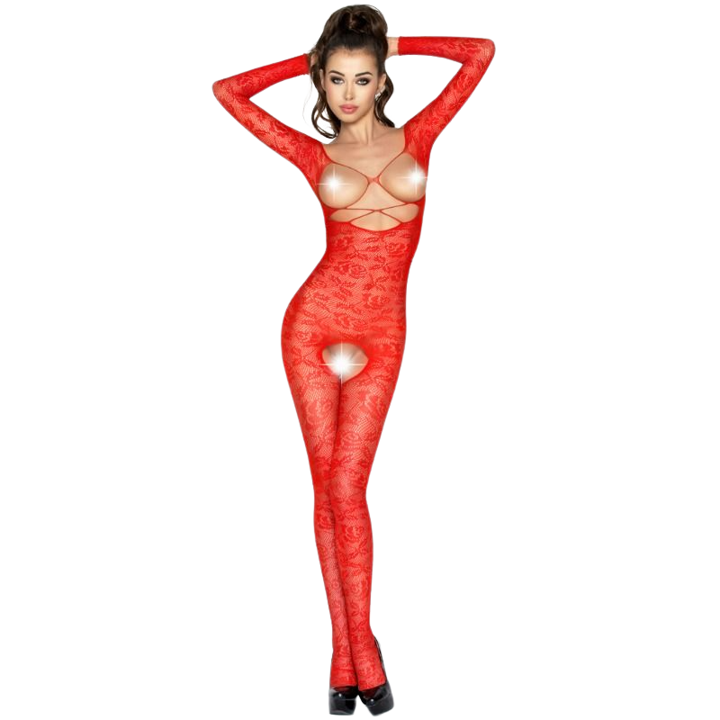 Passion Woman Bodystockings-Woman BS031 Bodystocking Roșu One Size 1 img 63650 63af14fd291fafabd682358e8aeae5b8 1