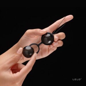 Lelo-Luna Beads Noir Bile Kegel pentru Exerciții Pelvine-Silicon - imagine 4