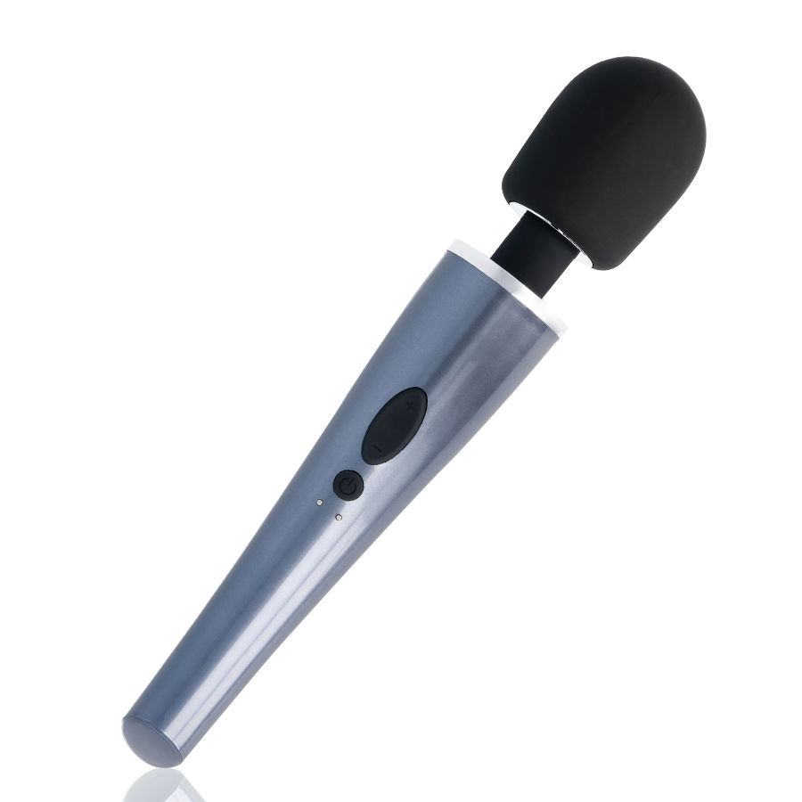 Black&silver-Dexter Wand de Masaj-Silicon, 10 Trepte, Reincarcabil 2 Black&silver-Dexter Wand de Masaj-Silicon, 10 Trepte, Reincarcabil — BLACK&SILVER · Vibratoare (imaginea 2)