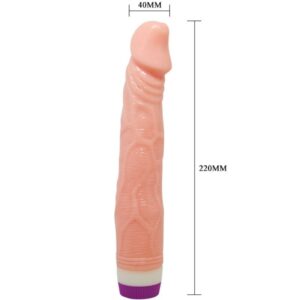 Baile Vibrators-Vibrator Realist Natural 22 Cm-PVC, Rotatie - imagine 3