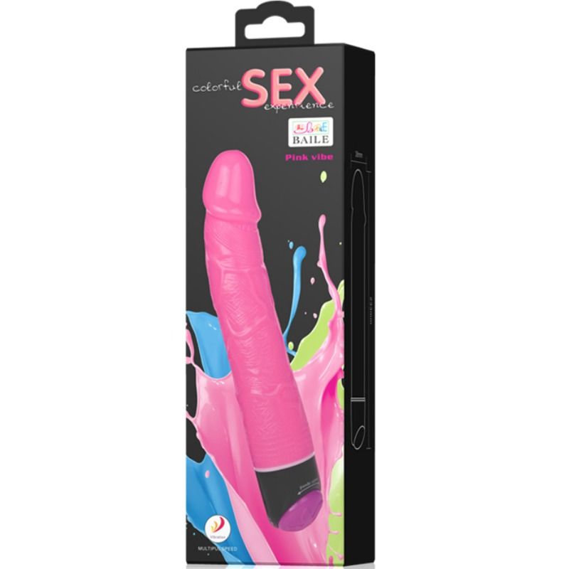 Baile-Vibrator Realist Colorat Roz 23 Cm-TPR 7 img 68598 e966f1d98f1fe54a07d5ceb97760f9e3 1
