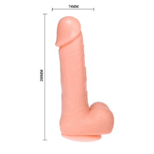 Baile-Dildo Realist Vibrator cu Rotatie si Vibratie 20 Cm-TPR - imagine 6