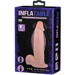 Baile-Dildo Inflabil Realist Vibrant-TPR, Telecomanda, Ventuza - imagine 4