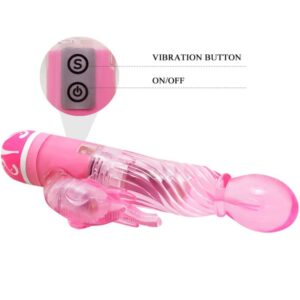 Baile Vibrators-Multispeed Vibrator cu Stimulator Roz-TPR, 10 14 Baile Vibrators-Multispeed Vibrator cu Stimulator Roz-TPR, 10 - imagine 6