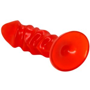 Baile Anal-Unisex Plug Anal cu Ventuză Roșie-PVC, Ventuza - imagine 5