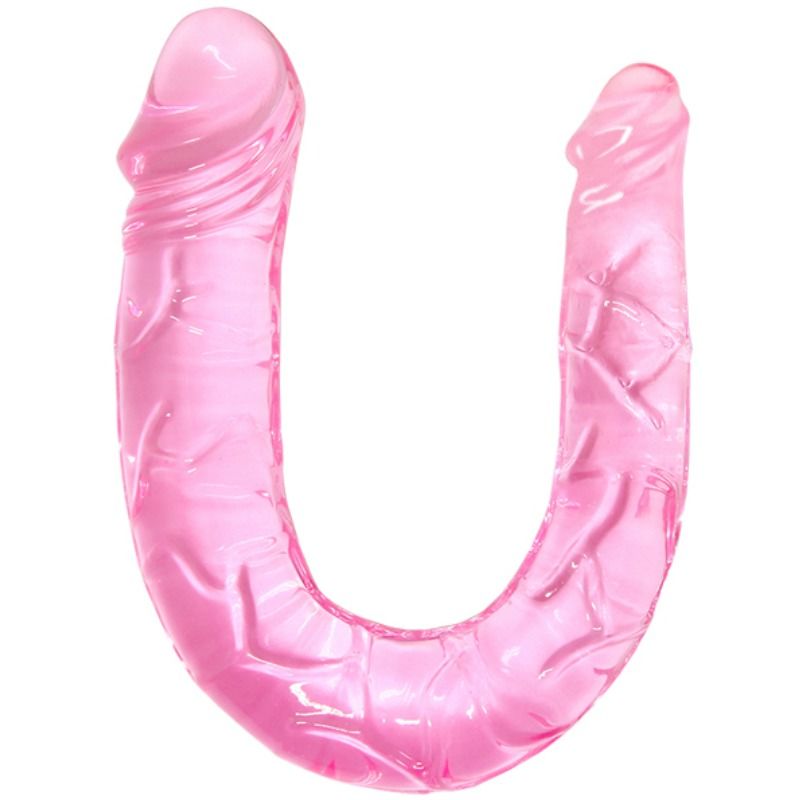 Baile Dildos-Dildou Dublu Double Dong Roz-TPR, Waterproof 1 img 70188 96694607ee91b33e69a95f5c6607c9c7 1