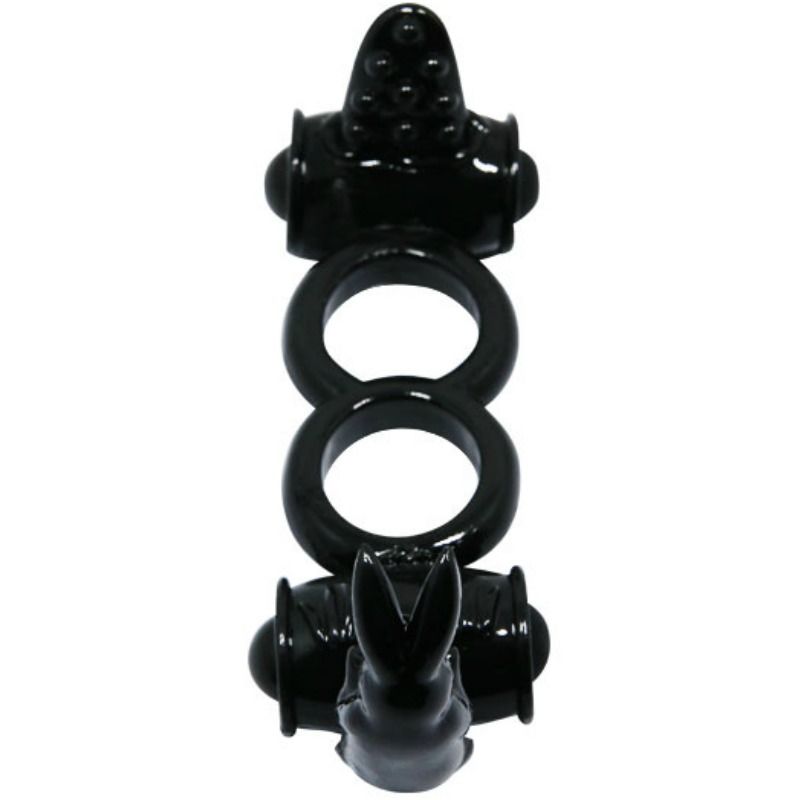 Baile For Him-Sweet Ring Inel Vibrant Dublu cu Doi Iepurași-TPR 2 img 70763 56c96cc502b43d9e85b961fd42130584 1