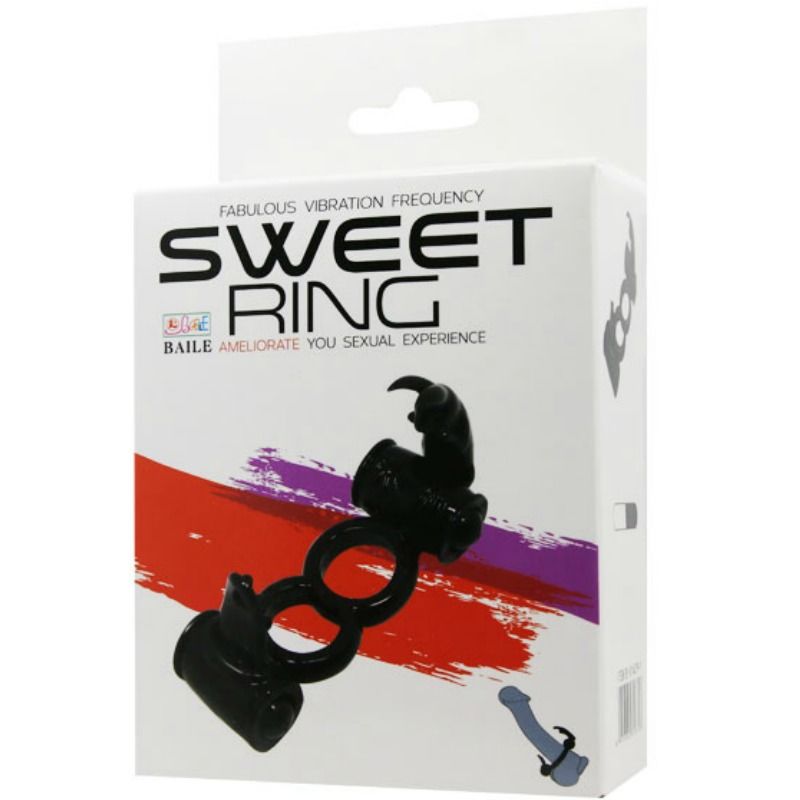Baile For Him-Sweet Ring Inel Vibrant Dublu cu Doi Iepurași-TPR 5 img 70766 28aac8f46e248e6bb3ab117e62518604 1