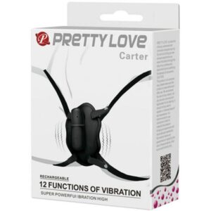 Fun Toys-Strap-on cu Bullet Vibrator Carter-Silicon, 12 Trepte - imagine 4