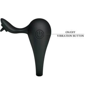 For Him-Inel Vibrant cu Limbă-Silicon, Silentios - imagine 4