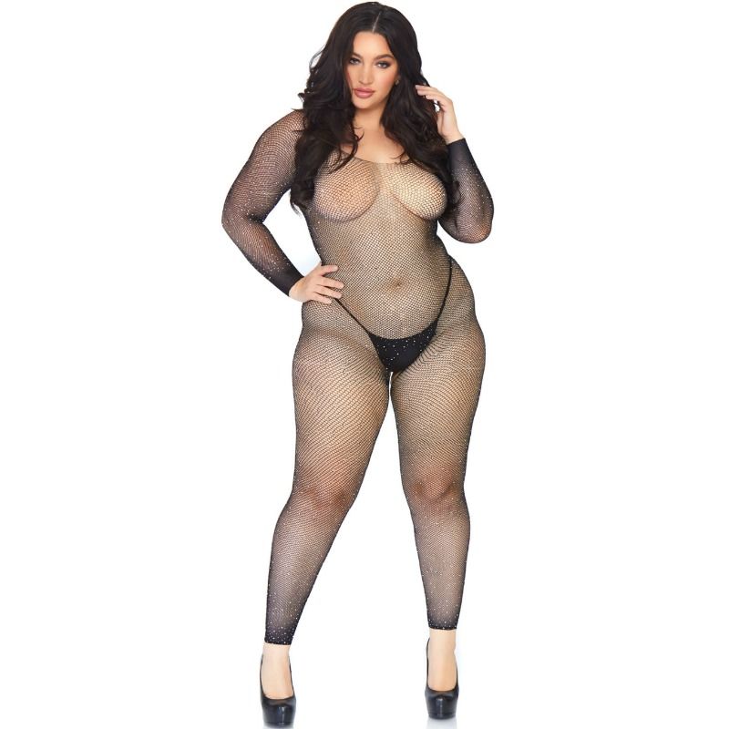 Leg Avenue Bodystockings-Bodystocking Plasă Cristalizată 1X-2X 1 img 74238 58060fffcf6b21a23443fca2c114fc2c 1