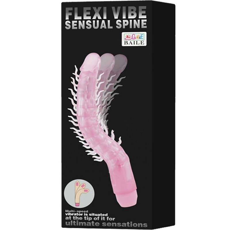 Baile-Flexi Vibe Sensual Spine Dildo Vibrator Bendabil Lila 23.5 cm 2 img 74649 0f311fd1cf10da58ec3a320b68c4cbad 1