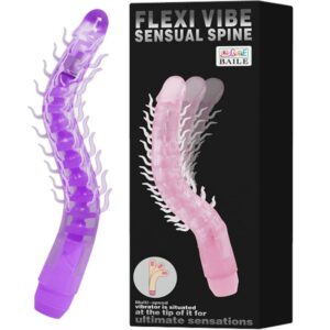 Baile-Flexi Vibe Sensual Spine Dildo Vibrator Bendabil Lila 23.5 cm 7 Baile-Flexi Vibe Sensual Spine Dildo Vibrator Bendabil Lila 23.5 cm - imagine 3