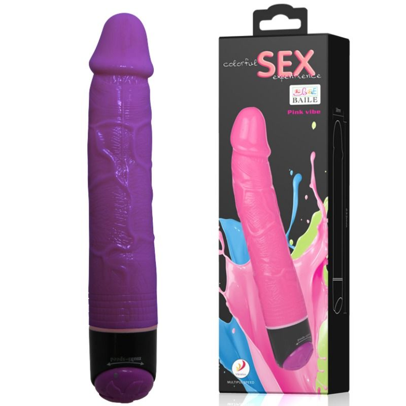 Baile-Vibrator Realist Colorat Liliac 23.3 Cm-TPR 2 img 74984 061e37fcfaaa6d8f90354267a17db9fb 1