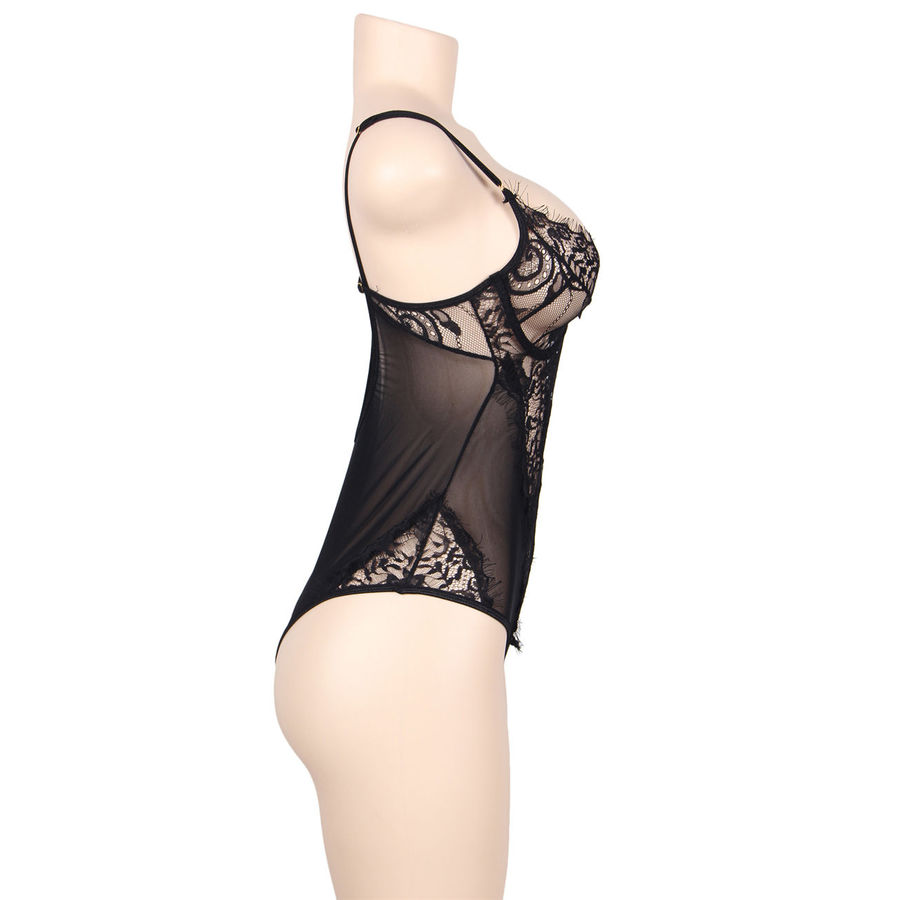 Subblime Queen Plus Size-Queen Plus Teddy Negru cu Dantelă 2 img 76805 c7e42971c1207f53f75ceddb4bd500a0 1